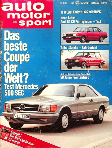 Deckblatt Auto Motor und Sport (26/1981)